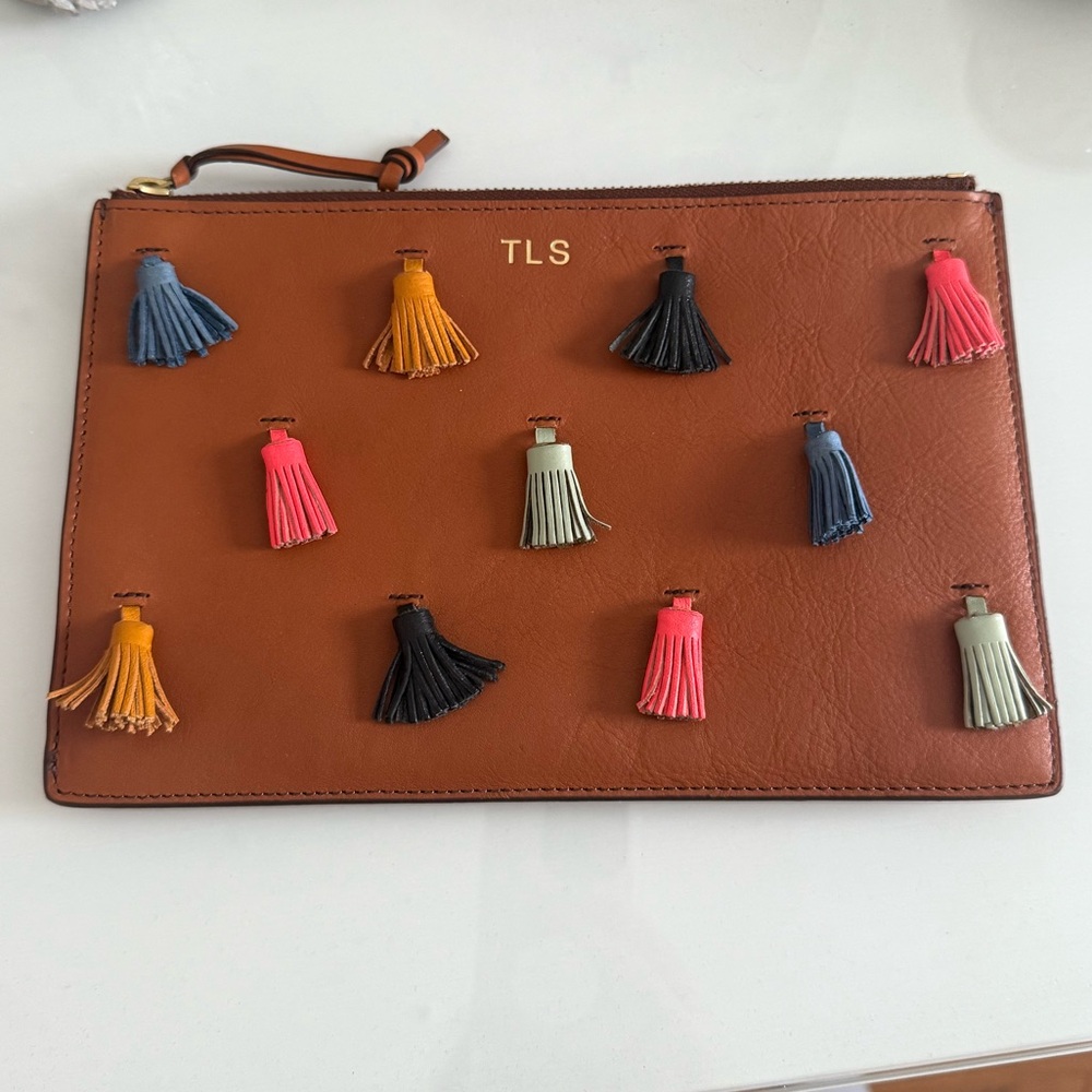 Fossil Brown Leather Clutch